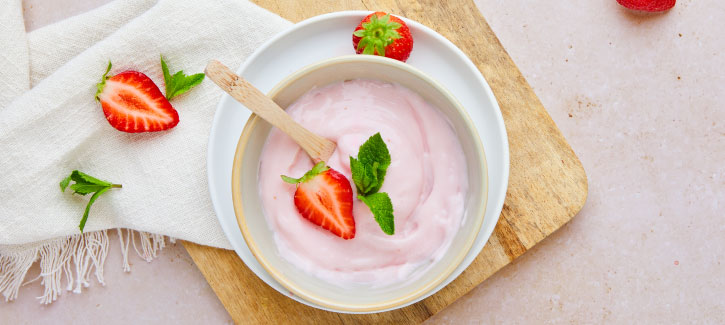 Cremiges Erdbeereis