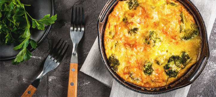 Frittata mit Brokkoli und Champignons