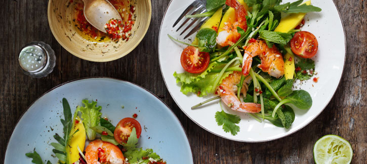 Garnelen Mango Salat, Low Carb Rezept