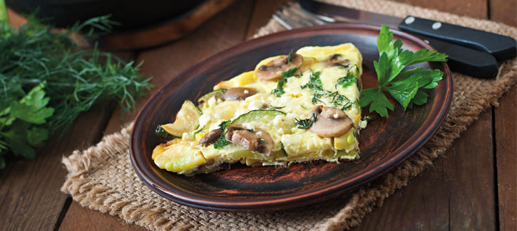 Frittata mit Zucchini und Champignons, Low Carb Rezept