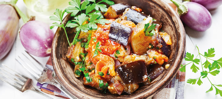 Provenzalische Ratatouille mit Schinken, Low Carb Rezept