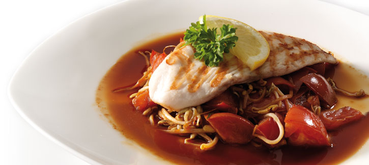 Tilapia mit Sojasprossen, Low Carb Rezept