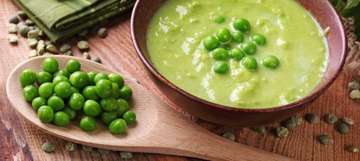 Vegetarische Erbsensuppe