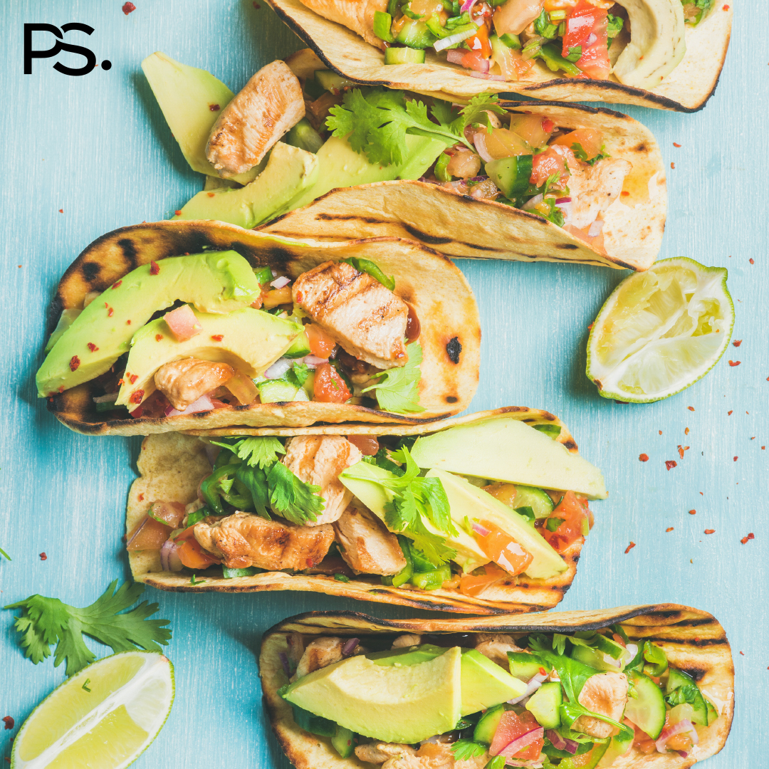 Sommer-Taco mit Hähnchenfilet und Avocado