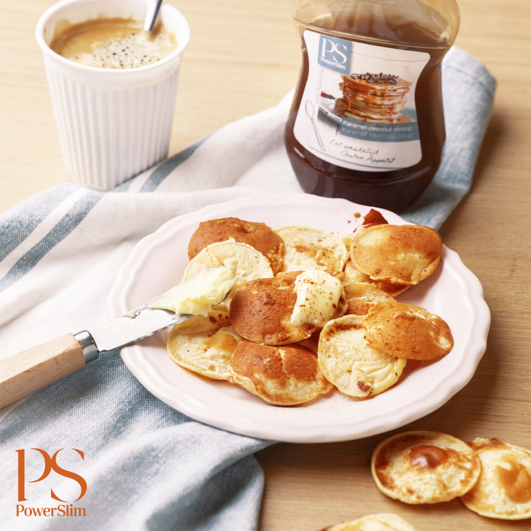 Poffertjes mit Karamell-Meersalz-Sirup