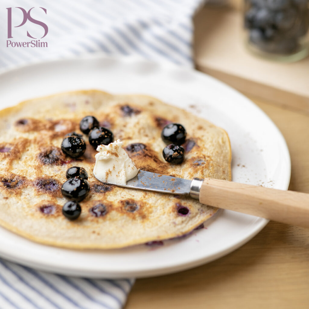 Pfannkuchen mit Heidelbeeren