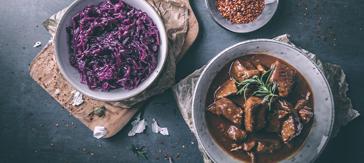 Schmorbraten mit Rotkohl